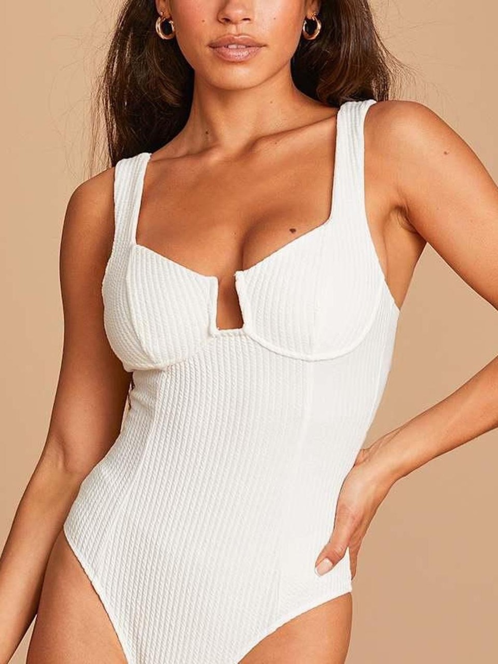 ASTR Ribbed Underwire Bodysuit - Picture 3 of 4